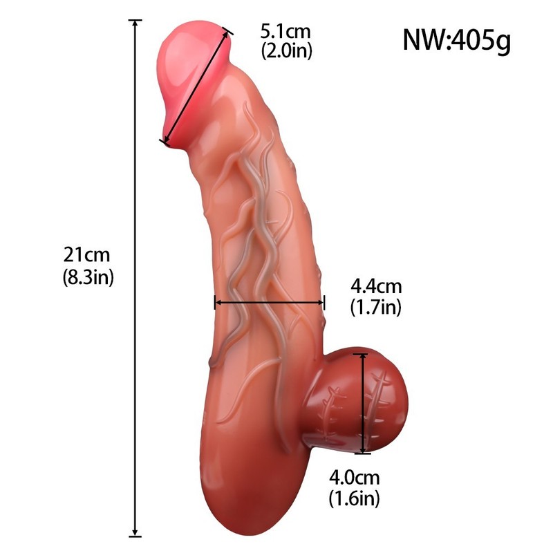 Unisex Realistic Dual-Density Silicone Dildo, Soft Body-Safe, Anal & Vaginal Toy gallery
