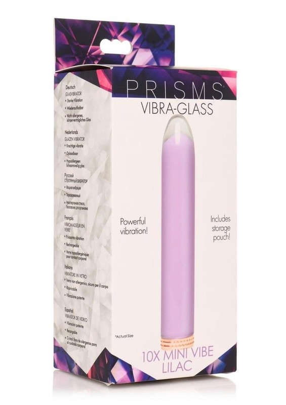 Prisms 10X Mini Vibrating Rechargeable Glass Bullet – Lilac