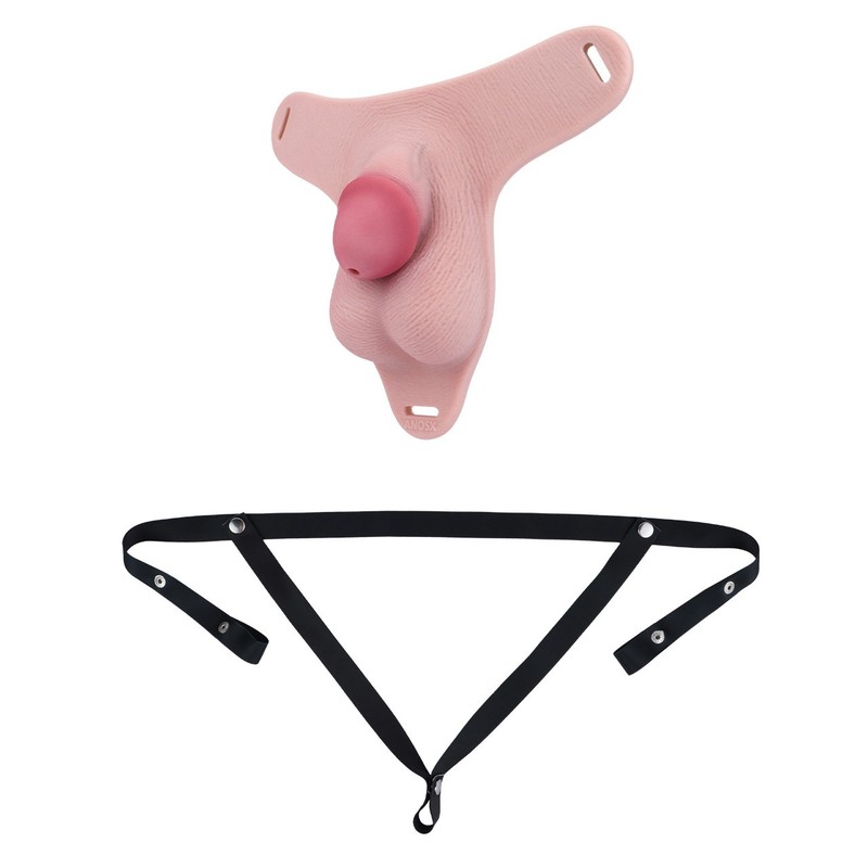 Male Sissy Toy Chastity Cage Silicone Penis Sleeve Cage With Leather Belt Device gallery