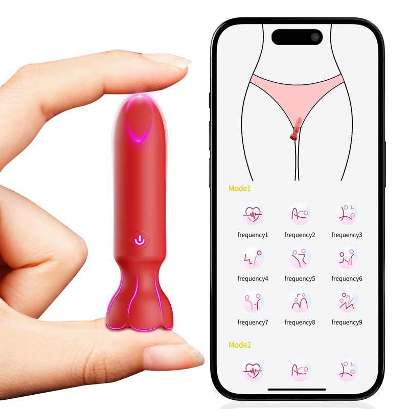 Mini Bullet Vibrator Adult Toys – Vibrators App L*W*H=3.7*0.9*0.8 Inch, Pink