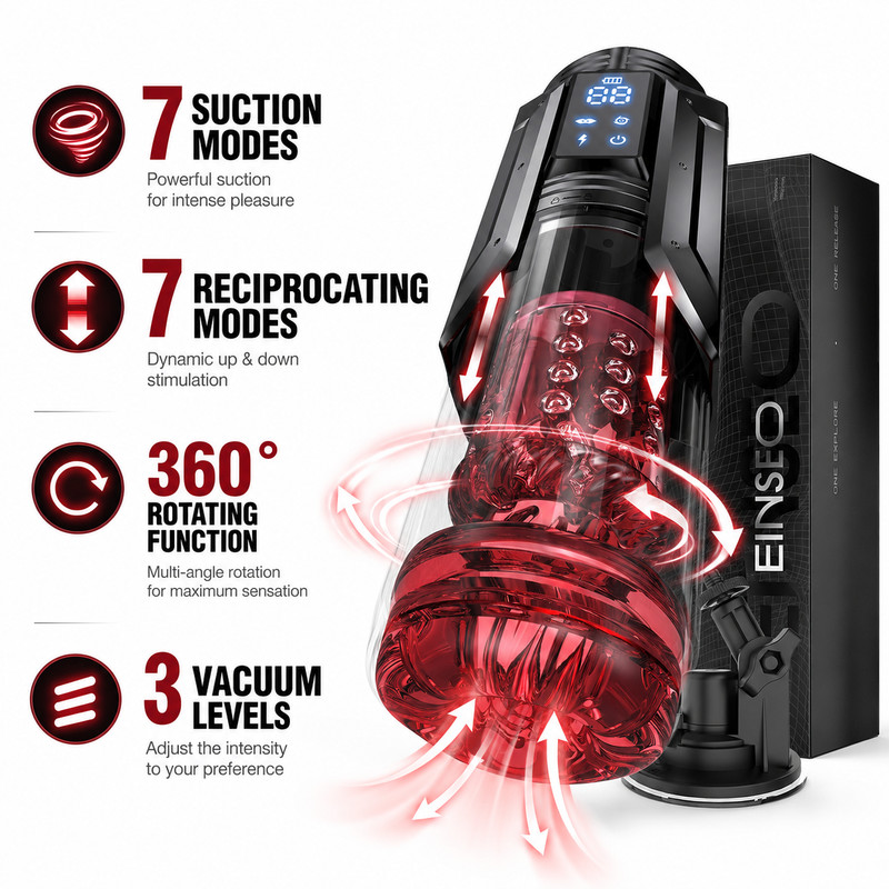 Automatic Thrusting Rotation Male Masturbator Cup Pocket Pussy Adult Sex Toys