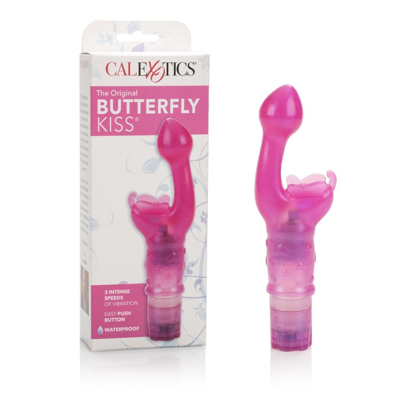 Cal Exotics The Original Butterfly Kiss Vibe Pink – G-Spot Clitoral Vibrator