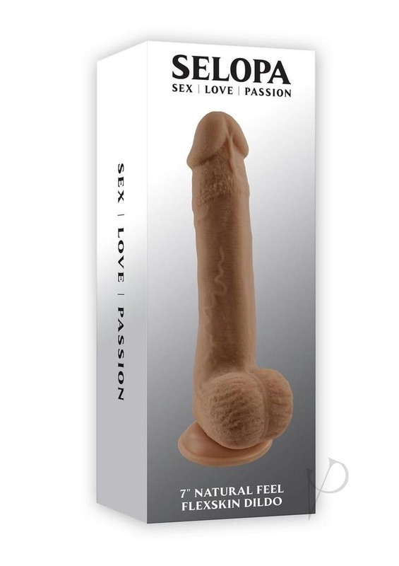 Selopa Natural Feel Flexskin Dildo 7in – Chocolate