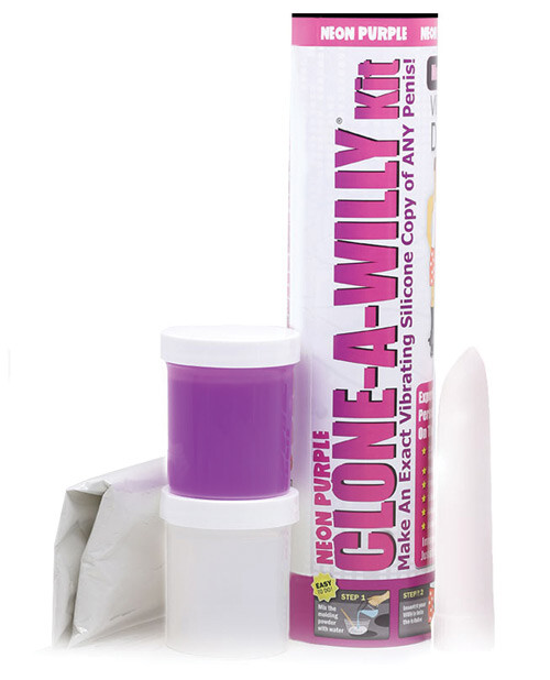 Clone-a-willy Kit Vibrating Neon Purple