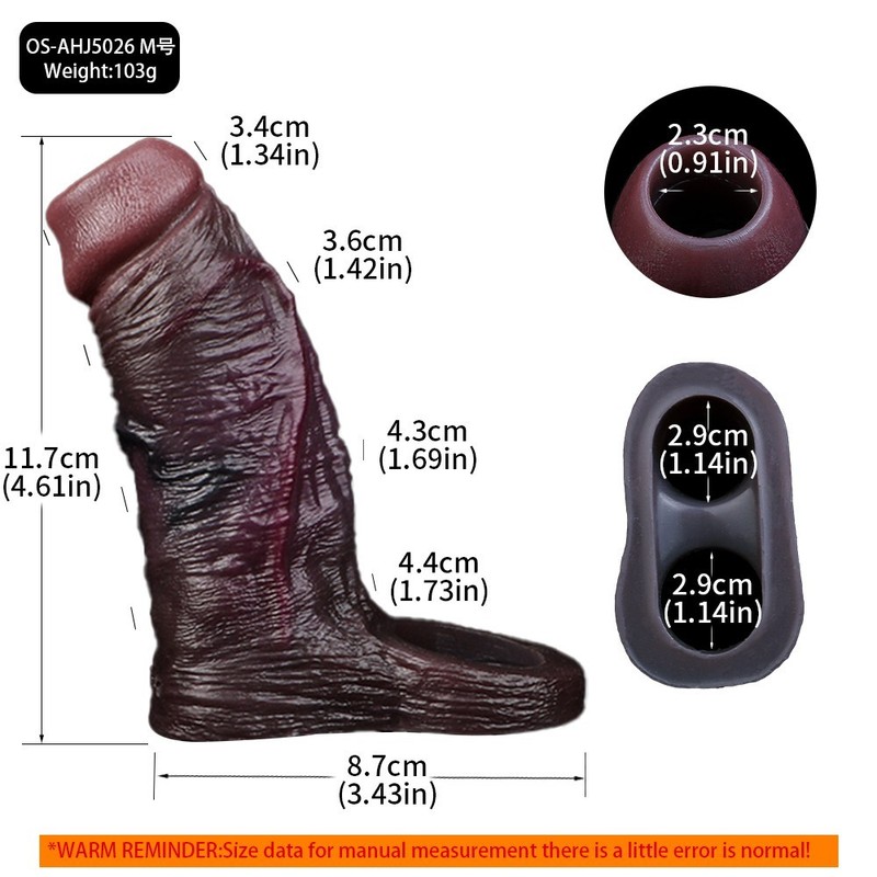 Reusable Penis-Stretcher-Ring-Girth-Enhancer-Penis-Extender-Condoms-for Men MALE