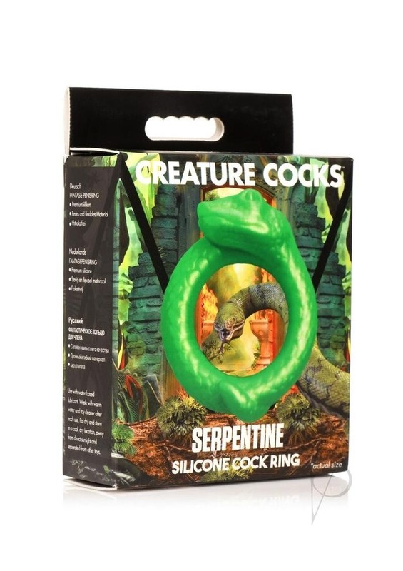 Creature Cocks Serpentine Silicone Cock Ring – Green