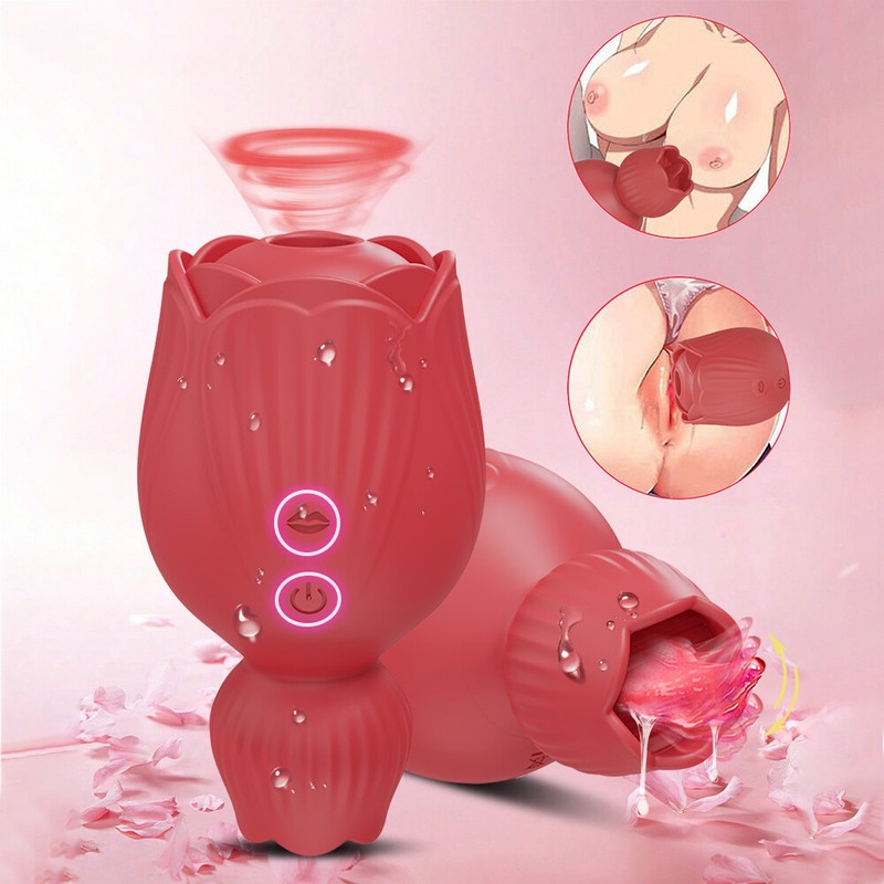 Tongue Clitoral Sucking Vibrator Sex Toys for Women Female Clitoris Nipple Ears
