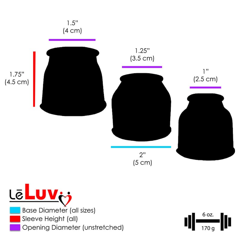 LeLuv Penis Pump with Bullet Zgrip EasyOp 5 Sleeves, Septum, 8 Stretchy Rings gallery
