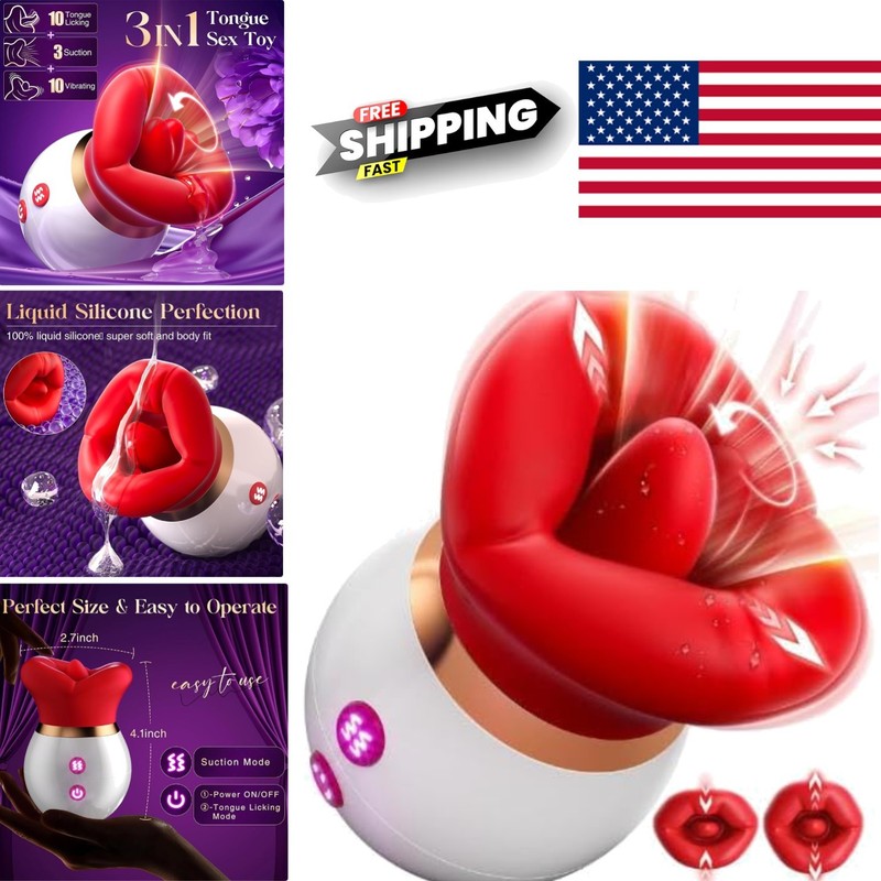 Innovative 3 in 1 Vibrator with Removable Mouth Cups for Custom Pleasure