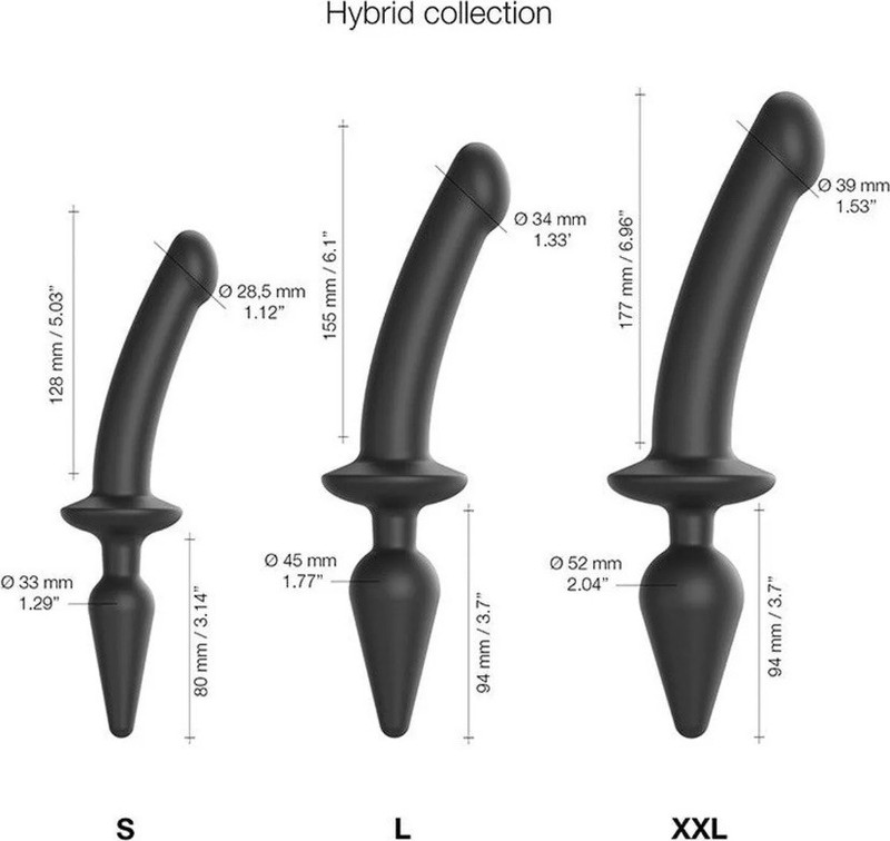 STRAP-ON-ME 2-In 1 Plug Switch Plug-In Realistic Dual-Ended Dildo XXL gallery