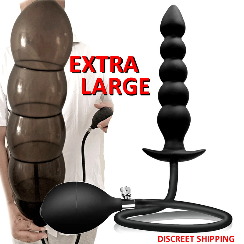 Male Extra-Large Inflatable Anal Butt Plug Dildo Huge Prostate Massager SexToy
