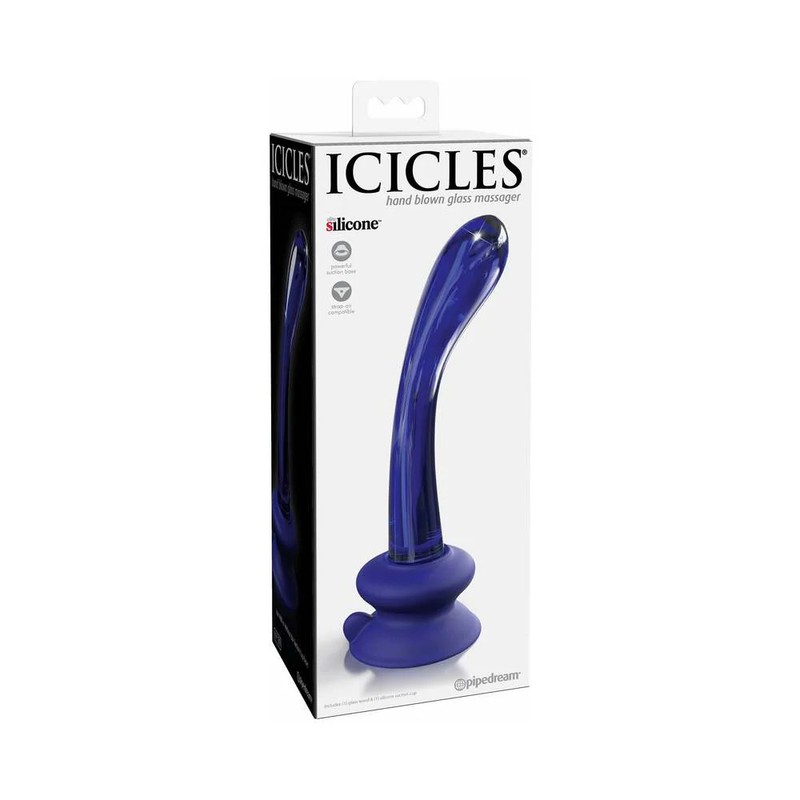 Pipedream Icicles #89 Glass G-Spot Massager Blue