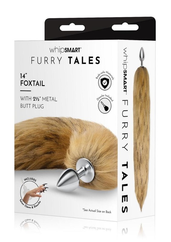 Whipsmart Metal Plug with 14in Fox Tail 2.5in – Brown