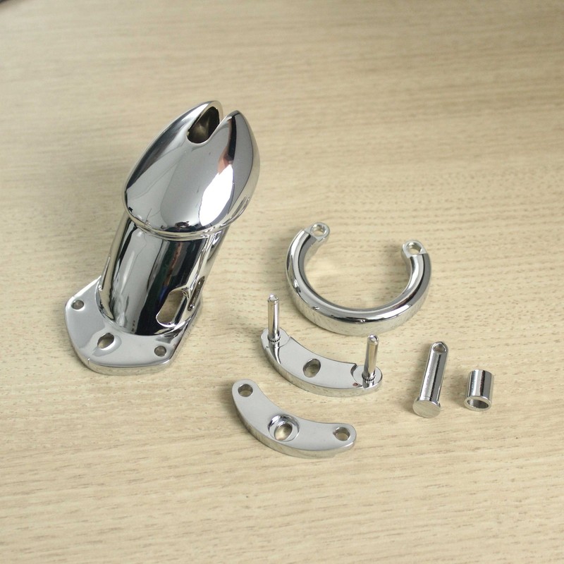3 Size Rings Lockable With Lock Chastity Cage Metal Device For Males Sex Toys US gallery