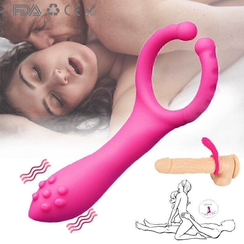 Women Men Couple Vibrator G spot Dildo Cock Massager Ring Adult Toys gallery