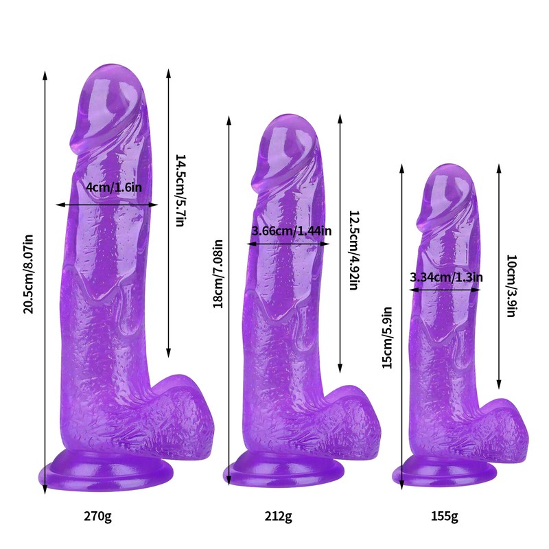 6" 7" 8" Big Dildo - Flexible Penis with Dildo Suction Cup Realistic Sex Toys gallery