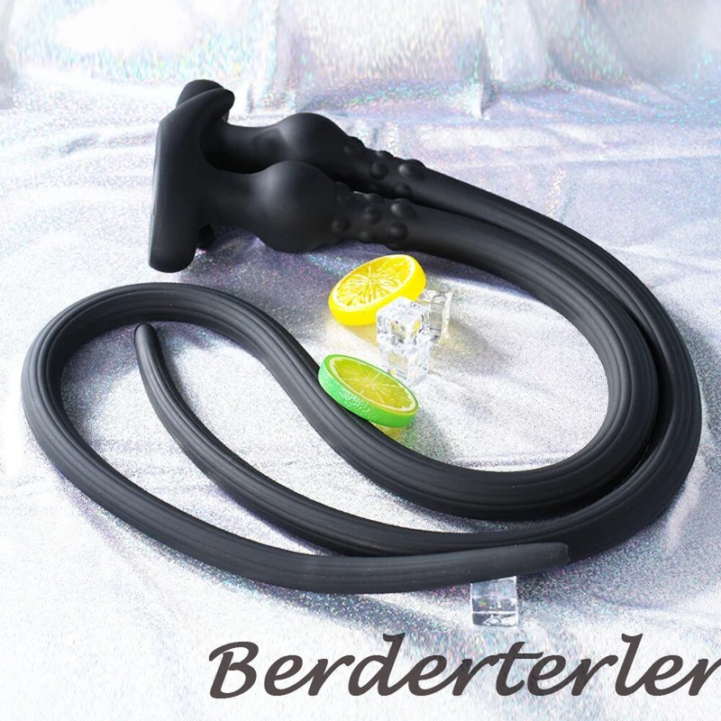 Super Long Anal Plug Silicone Butt Plug Hollow Enema Vaginal Cleaning Sex Toys gallery