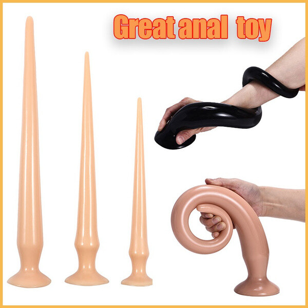 Realistic-Extra-Long-Butt-Anal-Plug Suction Cup Dildo Dong G-spot Adult Sex Toys gallery