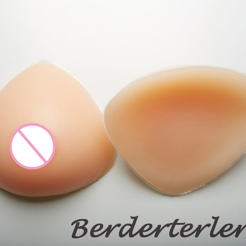 Triangle CD Cross-dressing Silicone Prosthetic Breast Sissy Female Sex Toys Gay gallery