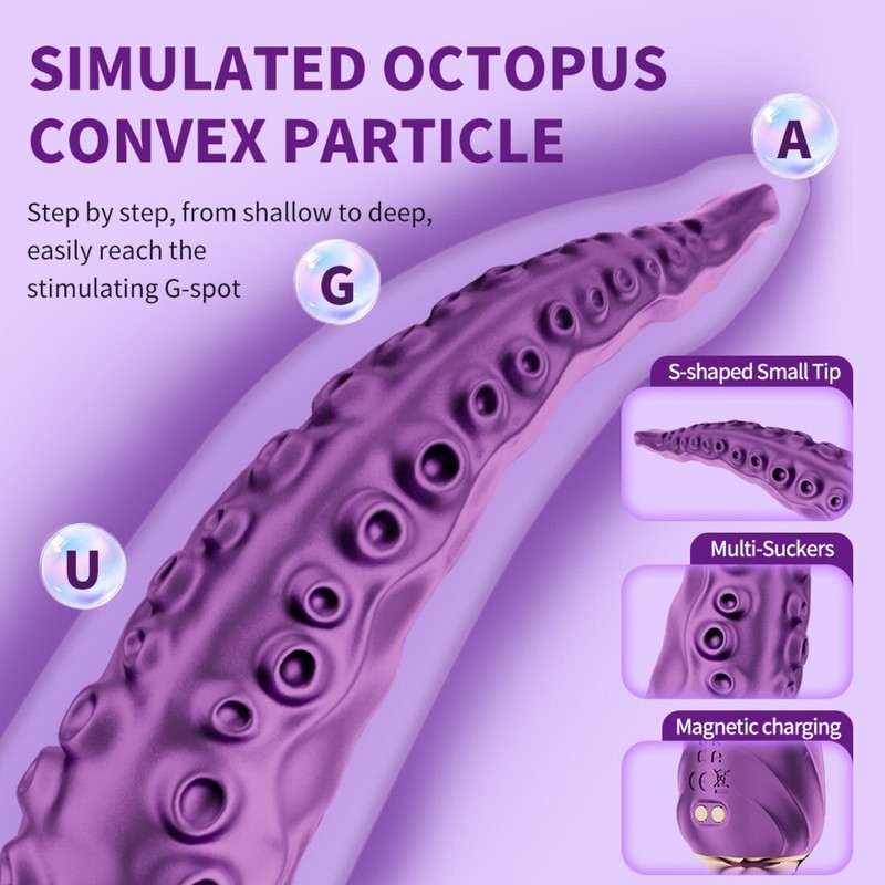 Octopus Tentacle Vibrator Dual Motors for Clitoral Vagina Anal Nipples Massager gallery