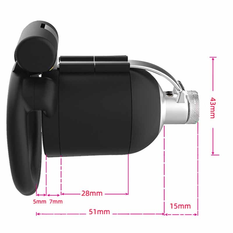 Male Chastity Cage Restraint Metal Tube Binding Anti-off Ring Abstinence Device gallery