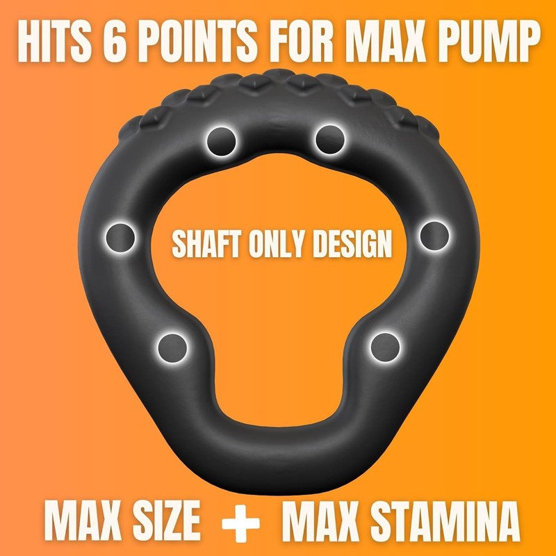 Penis Ring for Enhanced Performance Black Silicone 197 Inch Custom Fit gallery
