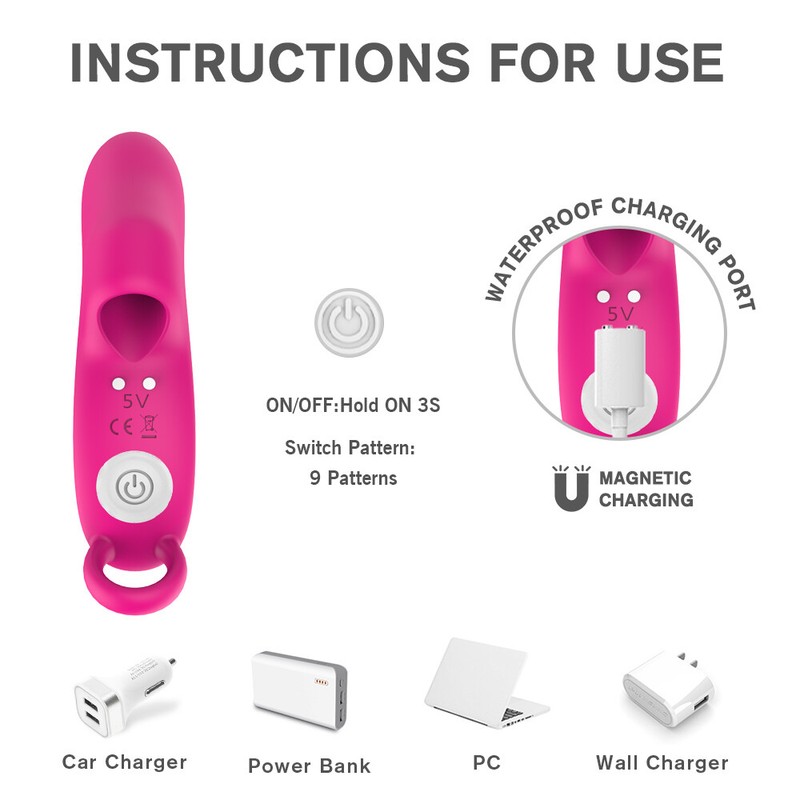Rechargeable-Sex Toys For Women Finger Vibrator Massager Clit G-spot Stimulator gallery