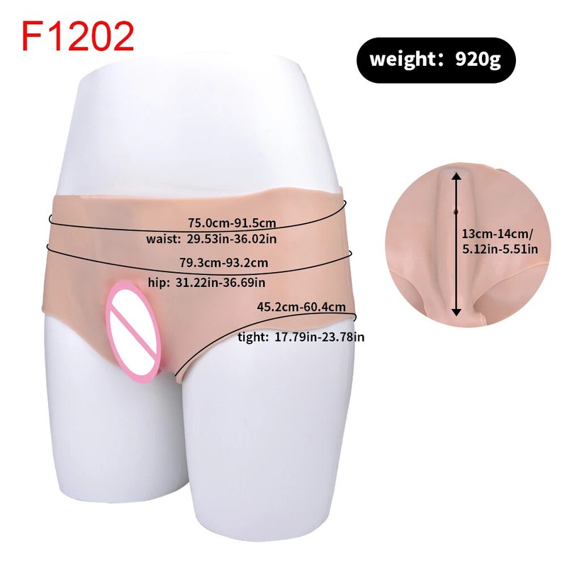 Fake Vaginal Hiding Gaff Hip Enhancer Realistic Silicone Briefs Transgender Pant