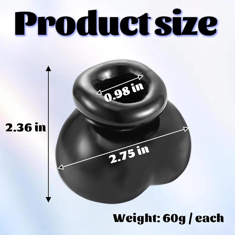 Durable Silicone Cock and Ball Torture Device Comfortable Testicle Restraint Set gallery