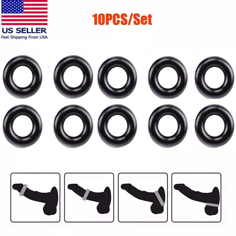 Men 4PCS Penis Cock Rings Set Prolong Delay Sex Toys Male Erection Enhancer Pump gallery
