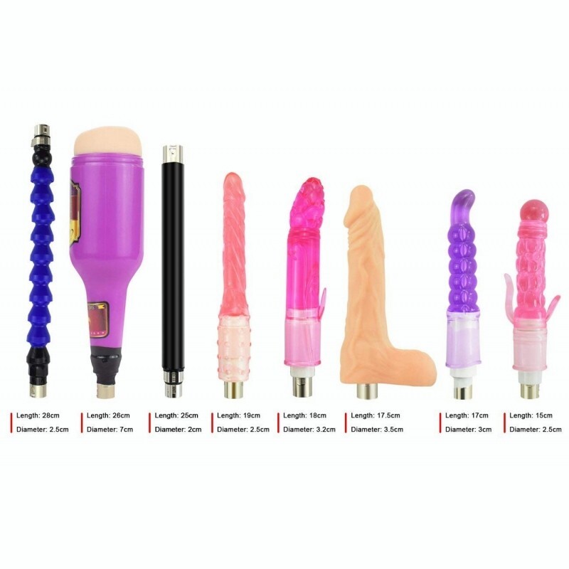 Sex Machine Multispeed Adjustable Thrusting w/ Extension Rods 5 Big Dildos Sex gallery