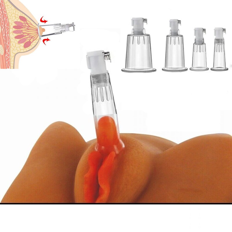 Clitoral Pussy Pump Pumping Cylinder Nipple Sucker Clit Enlarger + HOLDS SUCTION