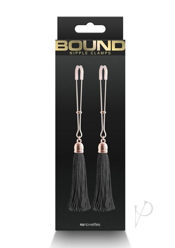 Bound Nipple Clamps T1 – Rose Gold/Black