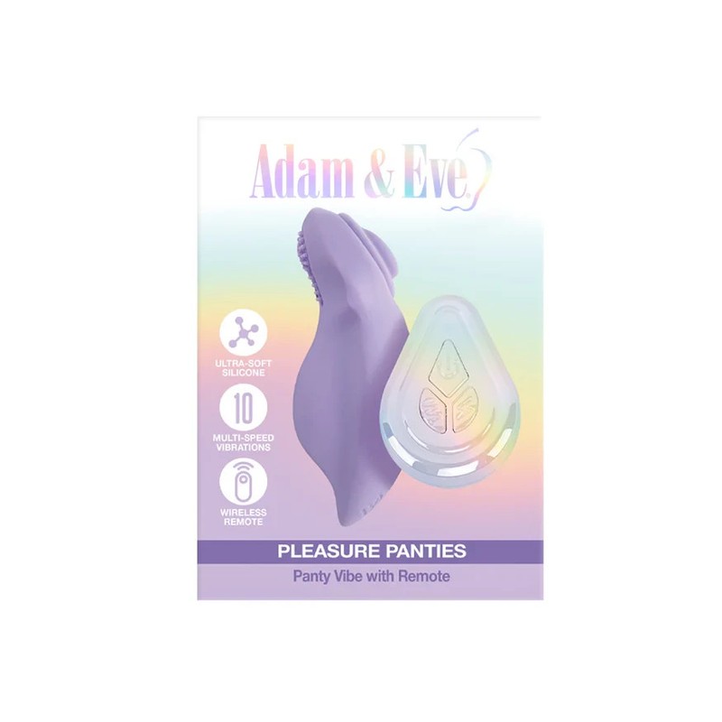 NEW Adam & Eve Pleasure Panties Vibe With Remote – Lilac