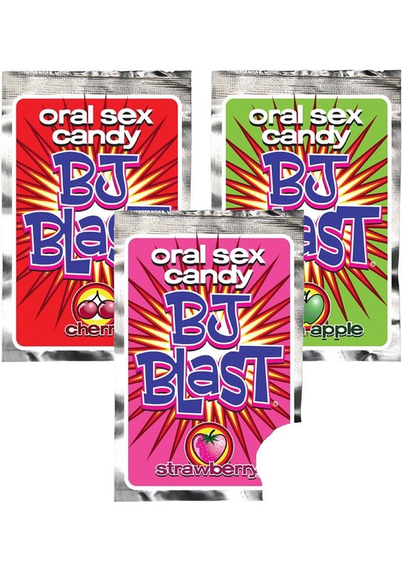 BJ Blast Couples Flavored Oral Sex Candy 3pk - Cherry, Strawberry, Green Apple
