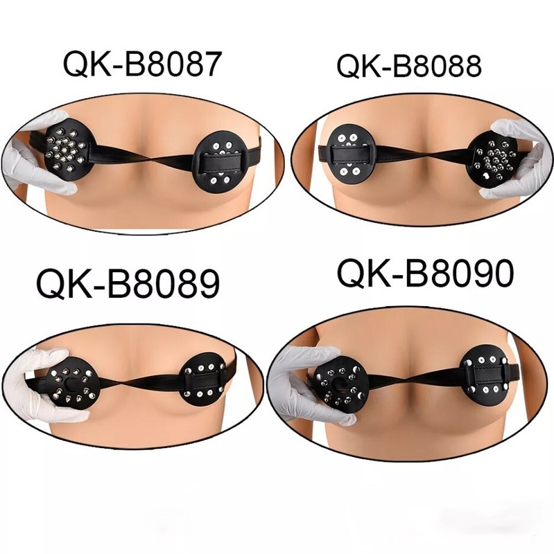 Spiked Breast Binder Bra Leather Harness Restraint Chest Straps For Women BDSM gallery
