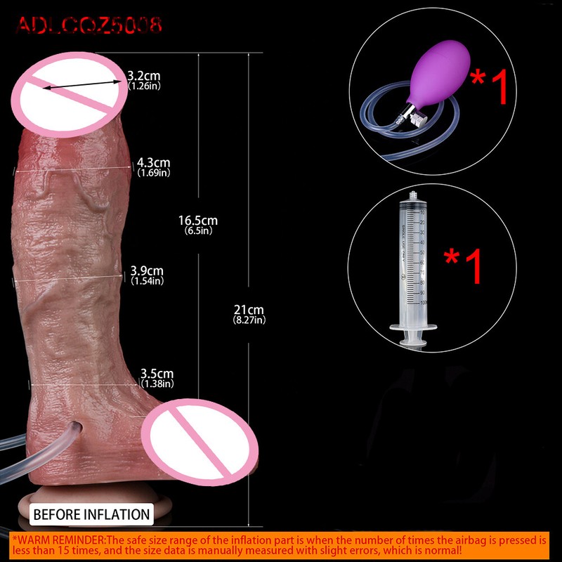 New 8 Styles Silicone Inflate-Spray Water Realistic Dildos with Sucker Butt Plug gallery