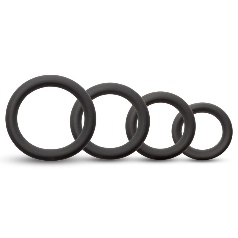 4 Stretchy Thick Donut Silicone Male Penis Enhancer Prolong Sex Cock Ring Set gallery