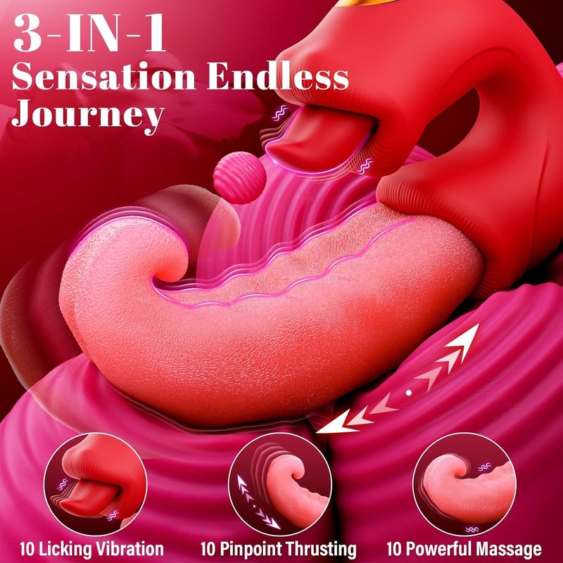 G Spot Vibrator Thrusting Vibrators - Tongue Vibrator Adult Female Sex Toys gallery
