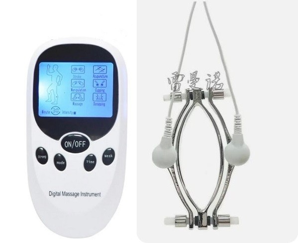 Electro Clit Clamps Pussy Clamp Labia Clip Chastity Spreader SM Sex Toys New