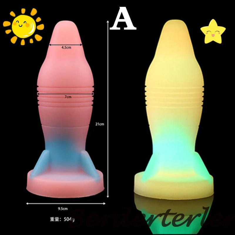 Luminous Dildo with Suction Cup Dick Anal Stimulator Silicone Dildo Anal Sex Toy gallery
