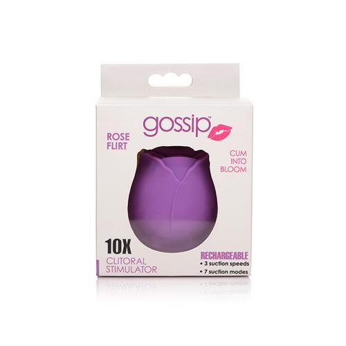 Gossip C Into Bloom Rechargeable Silicone Clitoral Stimulator Rose Flirt Violet