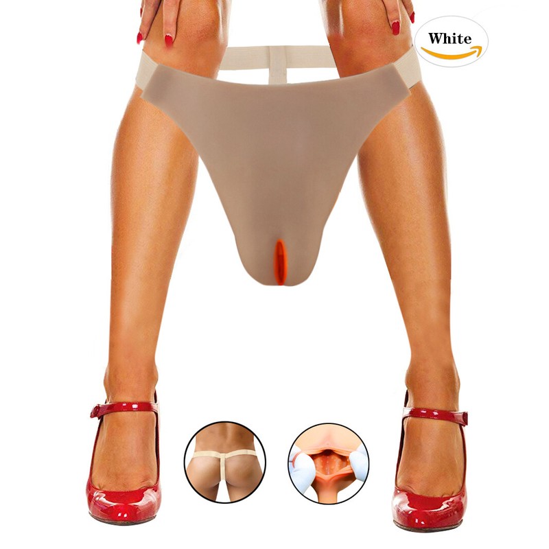 CTKOLYS T-Straps Vagina Panty Silicone Thong Realistic Vagina Crossdresser TG DG