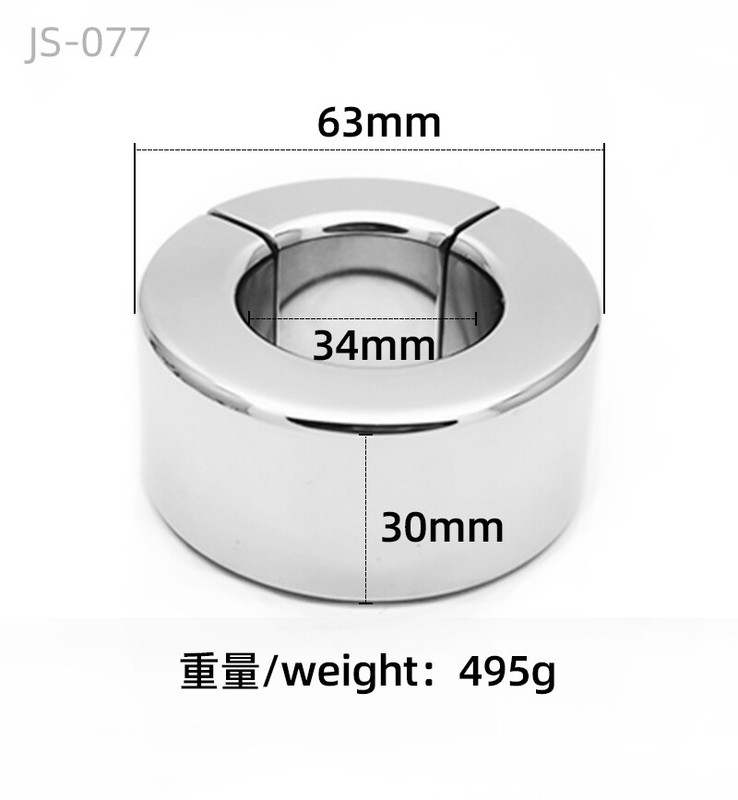 Stainless Steel Metal Ball Stretcher Magnetic CBT Men Delayed Pendant Cock Ring