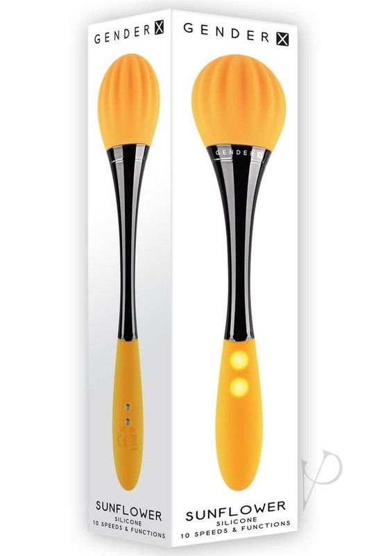 Gender X Sunflower Silicone Rechargeable Dual End Vibrator – Yellow/Black