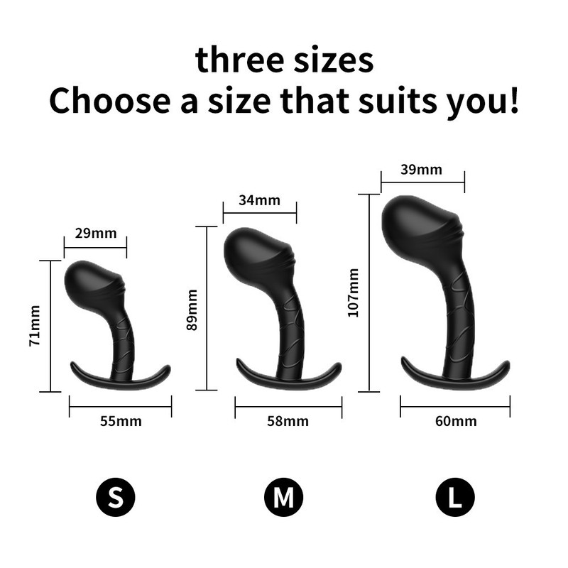 Silicone Dildo Anal Butt Plug S/M/L Set Sex Toys For Women Men Couple Love Play