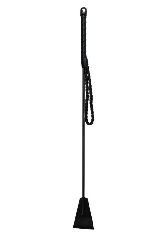 Fetish Play Riding Crop Vegan Leather – Black