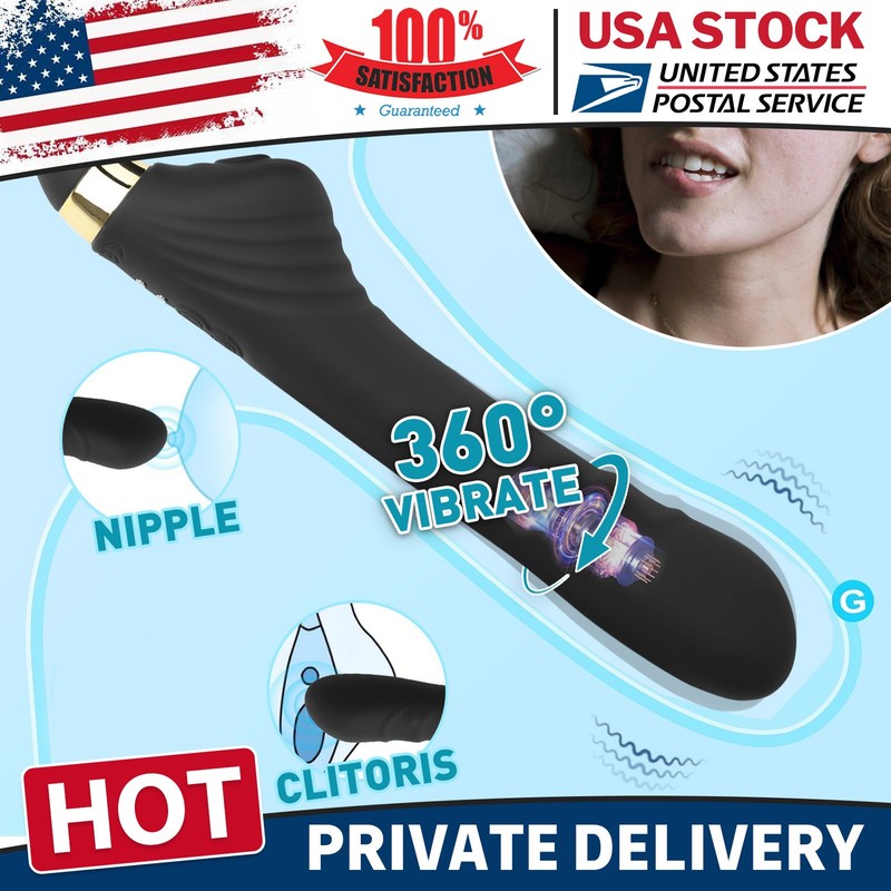 Rechargeable Telescopic Vibrator G-spot Dildo Massager Sex Toy For Women New