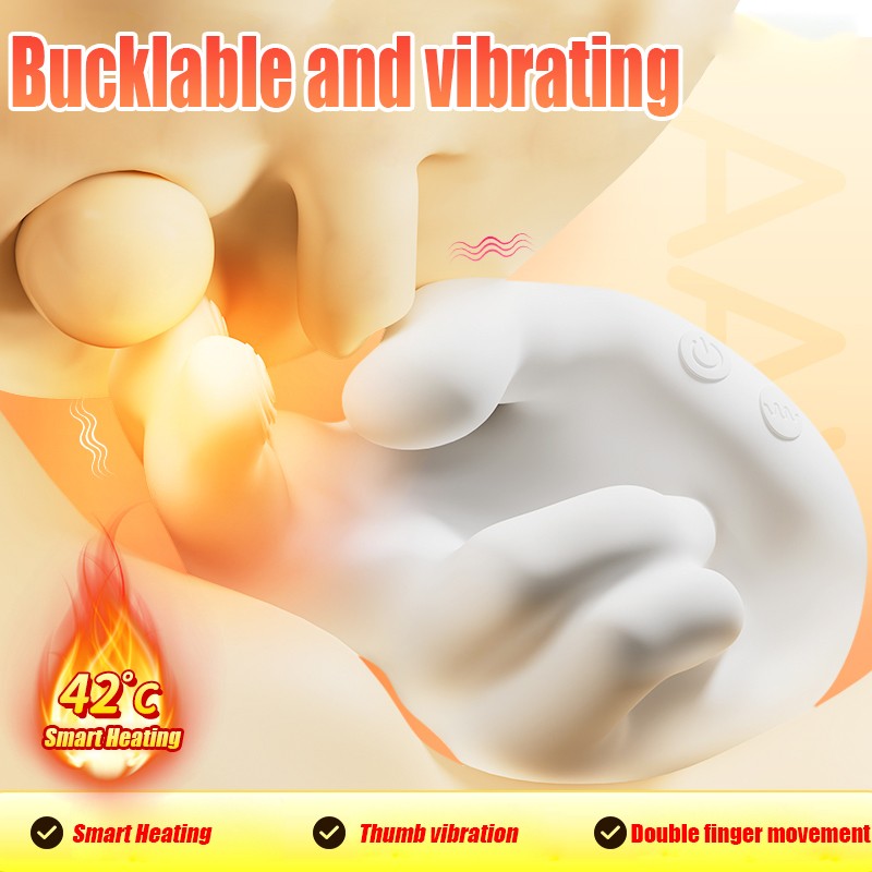 Heating Right Hand Clit Massager G Spot Stimulator Insert Female Vagina Vibrator gallery