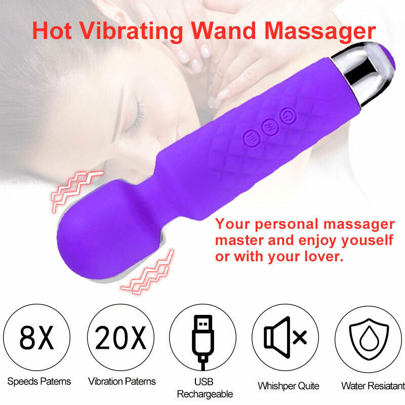Multispeed Handheld Massager Vibrating Massage Full Body Cordless Therapy Motor gallery